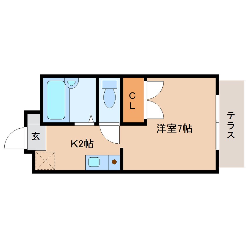 間取図 東海道本線/東静岡駅 徒歩15分 1階 築21年