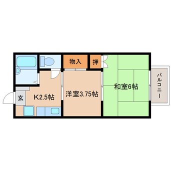 間取図 東海道本線/藤枝駅 バス10分南駿河台四丁目下車:停歩3分 2階 築31年