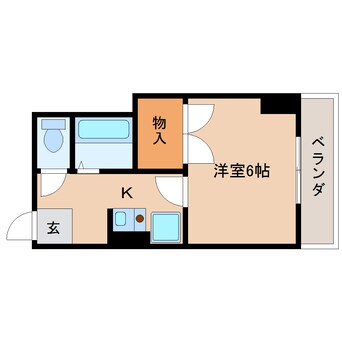 間取図 東海道本線/静岡駅 徒歩9分 5階 築29年
