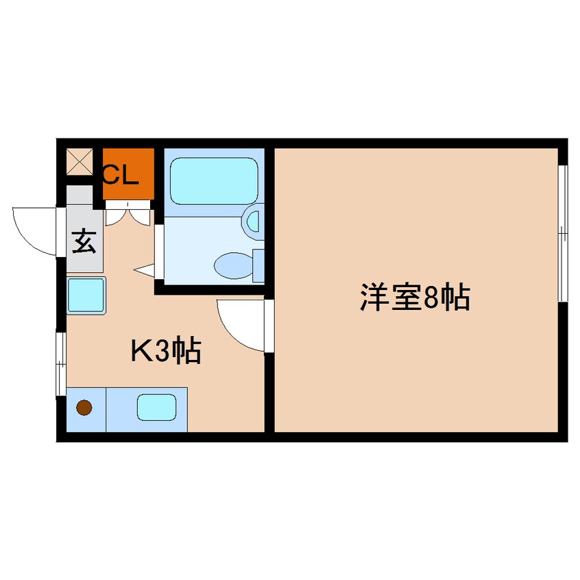 間取図 東海道本線/静岡駅 バス23分豊田１丁目下車:停歩4分 2階 築28年