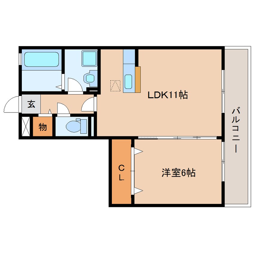 間取図 東海道本線/静岡駅 バス17分堀ノ内下車:停歩6分 1階 築14年