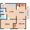 東海道本線/静岡駅 バス:10分:停歩4分 3階 築49年 3DKの間取り