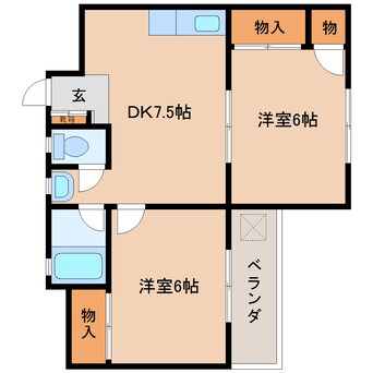 間取図 東海道本線/静岡駅 バス10分寿町下車:停歩4分 1階 築48年