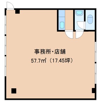 間取図 東海道本線/静岡駅 バス10分中原町下車:停歩1分 2階 築54年