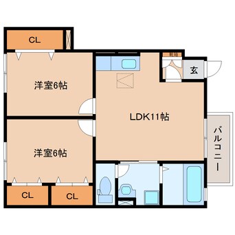 間取図 東海道本線/静岡駅 バス20分宮竹児童公園前下車:停歩2分 1階 築14年