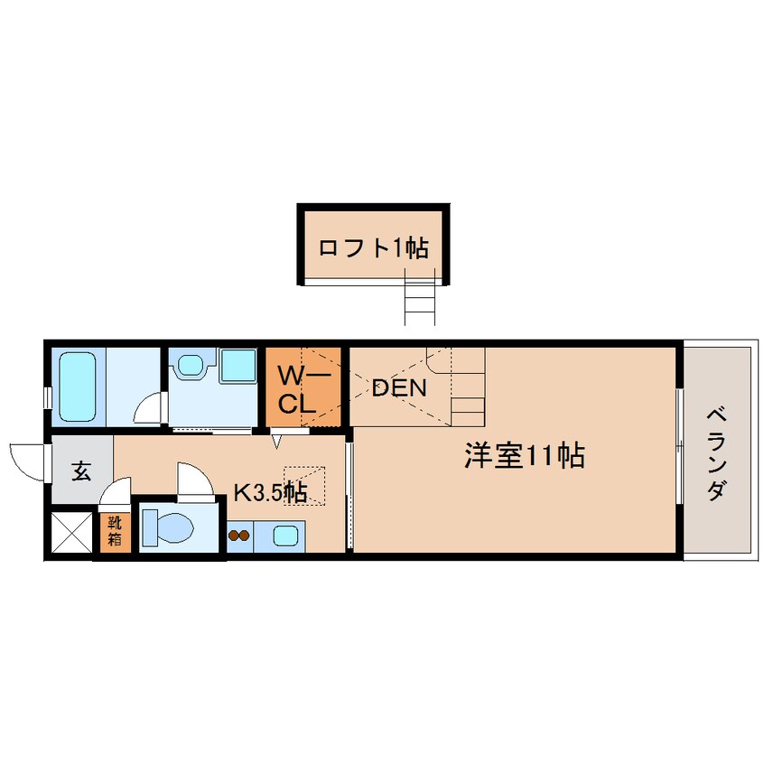 間取図 東海道本線/静岡駅 バス9分小黒二丁目下車:停歩4分 1階 築15年