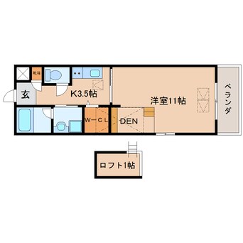 間取図 東海道本線/静岡駅 バス9分小黒二丁目下車:停歩4分 3階 築15年