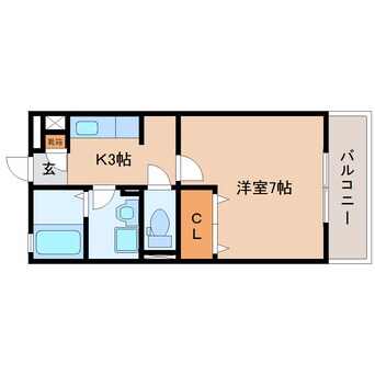 間取図 東海道本線/静岡駅 徒歩13分 1階 築14年