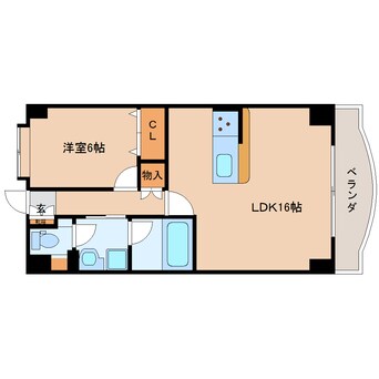 間取図 東海道本線/静岡駅 徒歩8分 3階 築14年