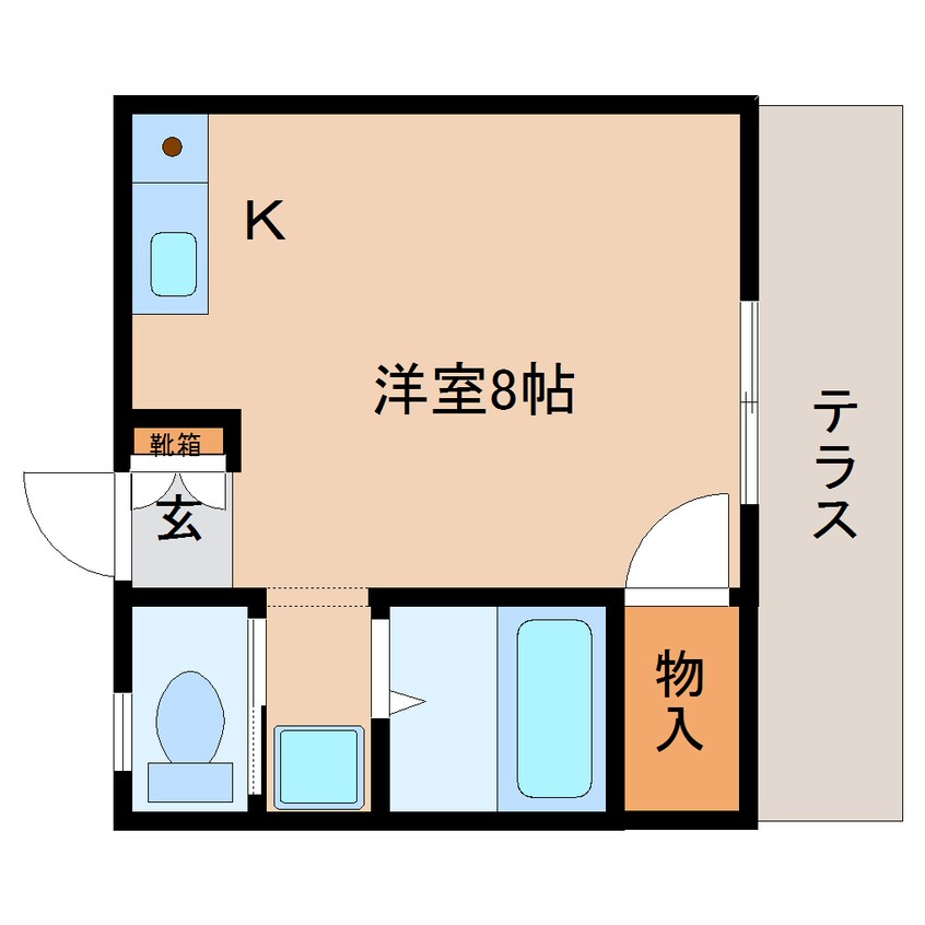 間取図 東海道本線/静岡駅 バス15分競輪場前下車:停歩6分 1階 築36年