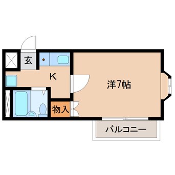 間取図 東海道本線/静岡駅 バス22分堀ノ内下車:停歩7分 2階 築29年