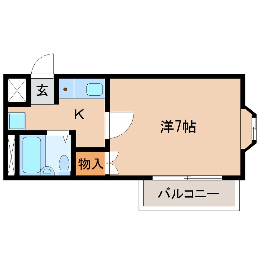 間取図 東海道本線/静岡駅 バス22分堀ノ内下車:停歩7分 2階 築29年