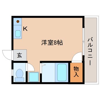 間取図 東海道本線/静岡駅 バス11分競輪場入口（しずてつジャストライン）下車:停歩12分 2階 築36年