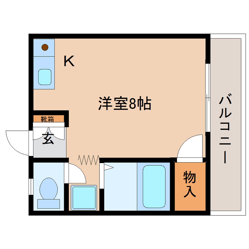 間取図 東海道本線/静岡駅 バス11分競輪場入口（しずてつジャストライン）下車:停歩12分 2階 築36年