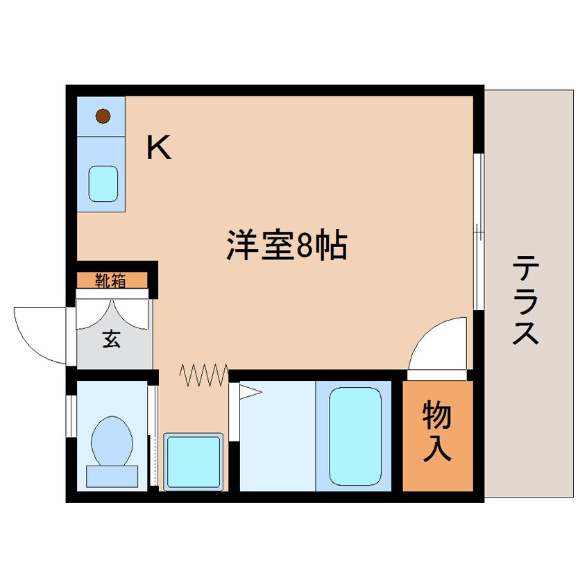 間取図 東海道本線/静岡駅 バス11分競輪場入口（しずてつジャストライン）下車:停歩12分 1階 築36年