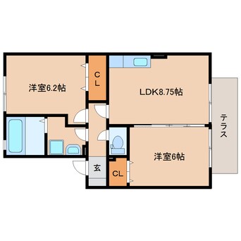 間取図 東海道本線/藤枝駅 バス5分高洲下車:停歩5分 1階 築14年