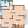 東海道本線/静岡駅 バス:18分:停歩3分 2階 築26年 2LDKの間取り