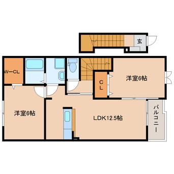 間取図 東海道本線/西焼津駅 バス17分五十海北下車:停歩8分 2階 築15年