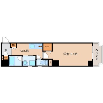 間取図 東海道本線/静岡駅 徒歩4分 8階 築13年