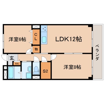 間取図 東海道本線/静岡駅 バス11分登呂遺跡入口下車:停歩1分 2階 築24年