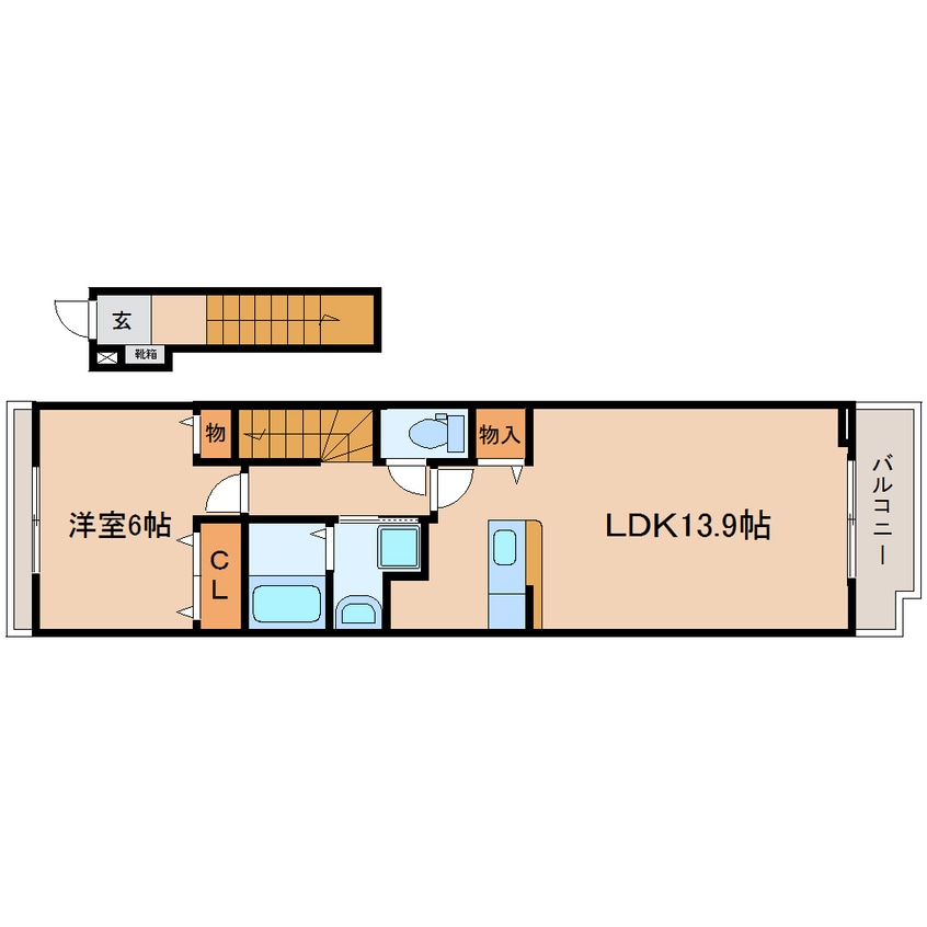 間取図 東海道本線/焼津駅 バス40分高新田防災センター下車:停歩3分 2階 築15年