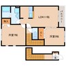 東海道本線/静岡駅 バス:23分:停歩2分 2階 築15年 2LDKの間取り