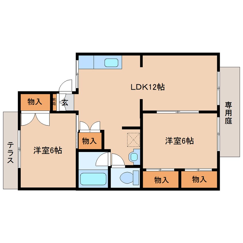 間取図 東海道本線/静岡駅 バス22分中島団地前下車:停歩5分 1階 築38年