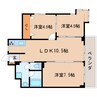 東海道本線/静岡駅 バス:17分:停歩5分 4階 築29年 3LDKの間取り