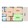 東海道本線/静岡駅 徒歩21分 1階 築27年 2DKの間取り