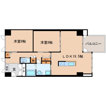 間取図 東海道本線/静岡駅 バス14分緑ヶ丘下車:停歩4分 2階 築34年