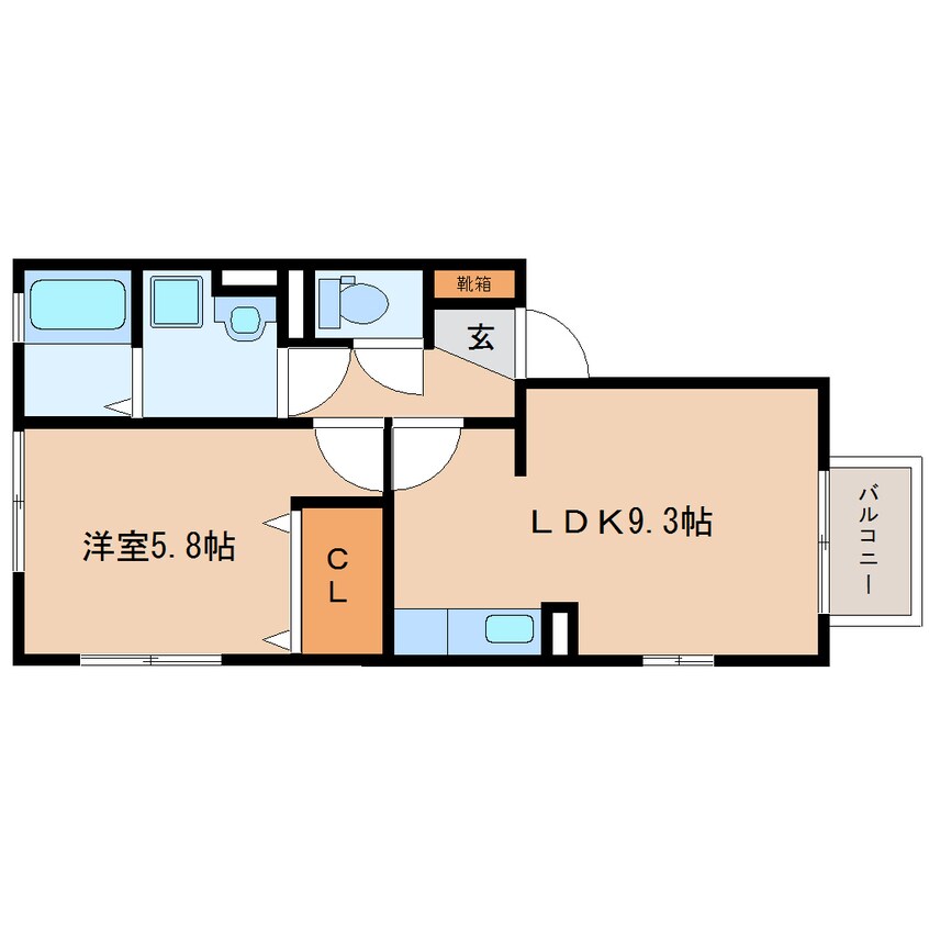 間取図 東海道本線/焼津駅 徒歩11分 2階 築13年