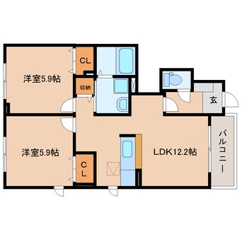 間取図 東海道本線/焼津駅 バス10分大覚寺下車:停歩9分 1階 築13年