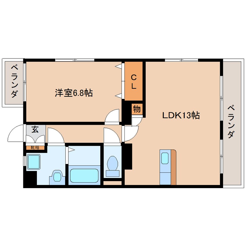 間取図 東海道本線/静岡駅 バス12分登呂南下車:停歩5分 1階 築13年