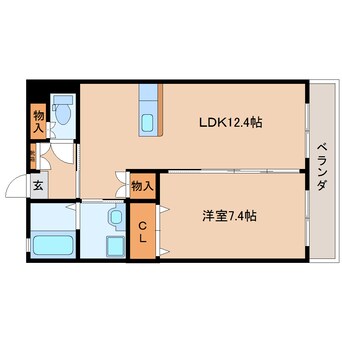 間取図 東海道本線/静岡駅 バス12分登呂南下車:停歩5分 5階 築13年