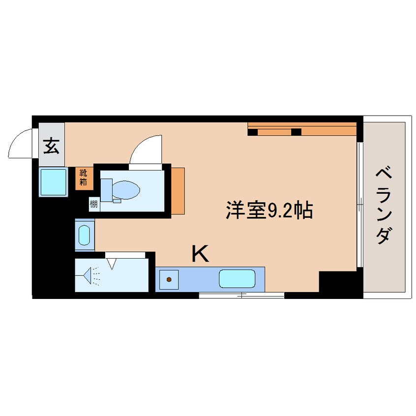 間取図 東海道本線/静岡駅 徒歩6分 3階 築38年