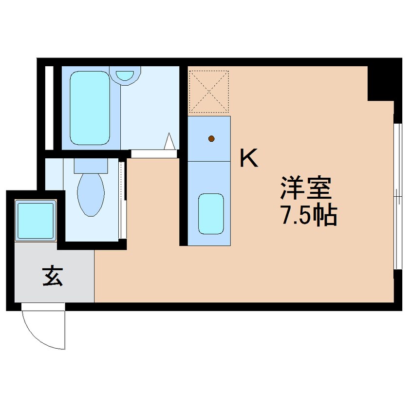 間取図 東海道本線/静岡駅 徒歩6分 2階 築38年