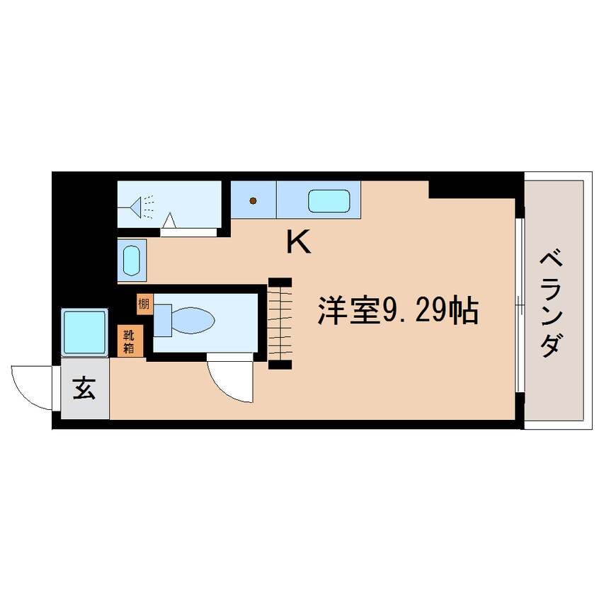 間取図 東海道本線/静岡駅 徒歩6分 4階 築38年