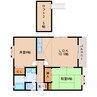 東海道本線/静岡駅 バス:15分:停歩1分 2階 築27年 2LDKの間取り