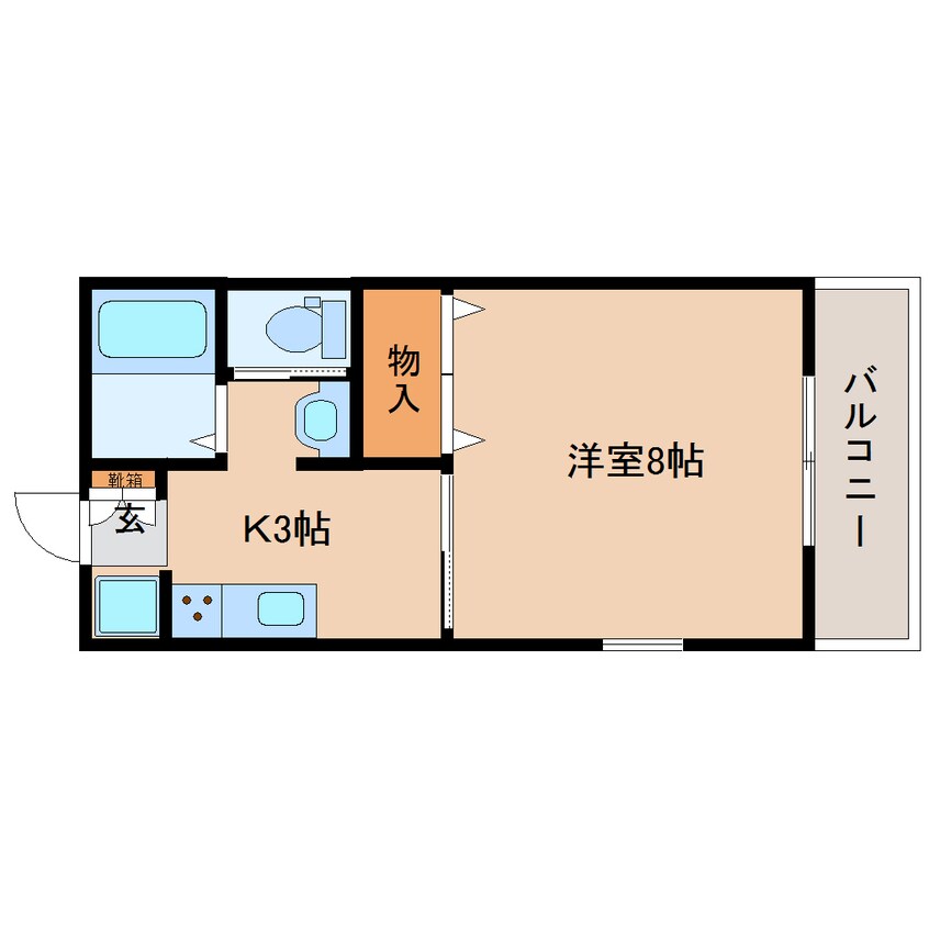 間取図 東海道本線/静岡駅 バス24分片山下車:停歩4分 2階 築28年