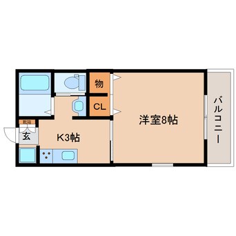 間取図 東海道本線/静岡駅 バス24分片山下車:停歩4分 2階 築28年