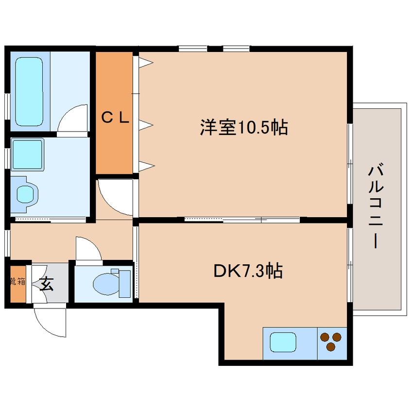 間取図 東海道本線/静岡駅 バス13分小鹿局前下車:停歩2分 2階 築14年