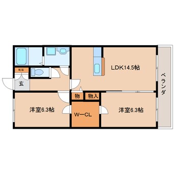 間取図 東海道本線/静岡駅 バス12分静岡新聞社前下車:停歩7分 3階 築12年