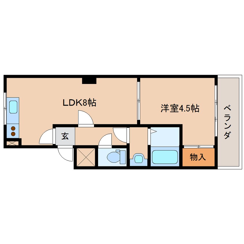 間取図 東海道本線/東静岡駅 徒歩15分 2階 築54年