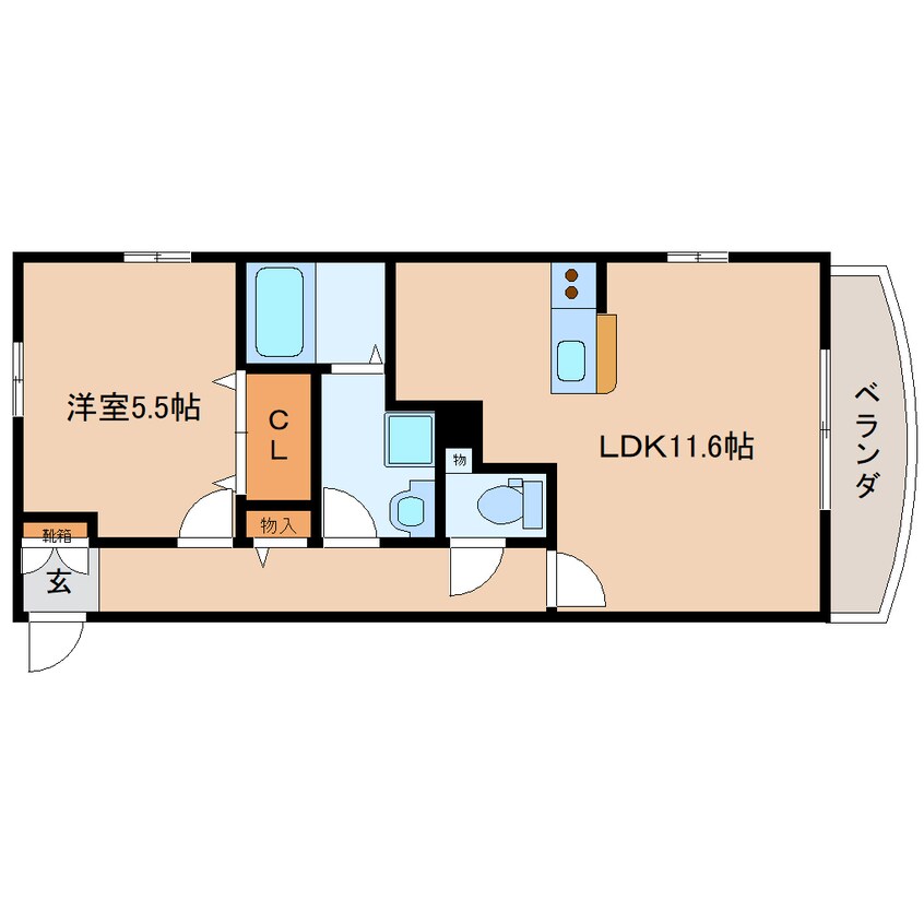 間取図 東海道本線/静岡駅 バス8分中田4丁目下車:停歩3分 4階 築13年