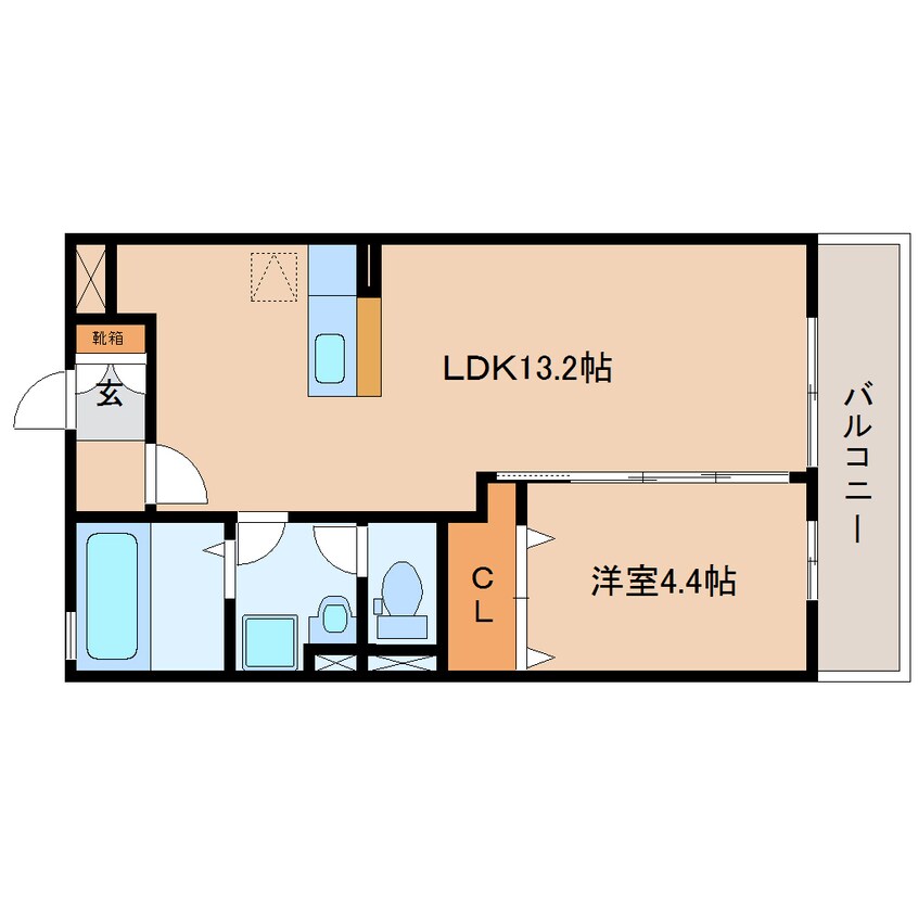 間取図 東海道本線/静岡駅 バス10分登呂遺跡入口下車:停歩3分 1階 築14年
