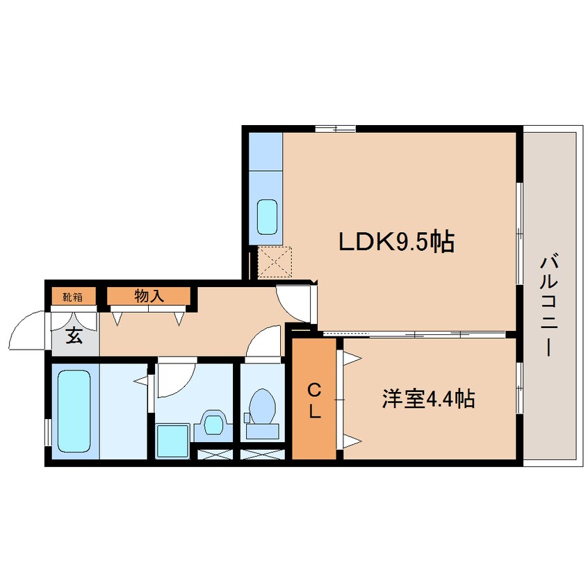 間取図 東海道本線/静岡駅 バス10分登呂遺跡入口下車:停歩3分 3階 築12年