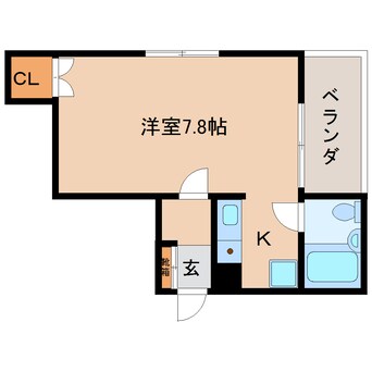 間取図 東海道本線/静岡駅 徒歩19分 3階 築37年