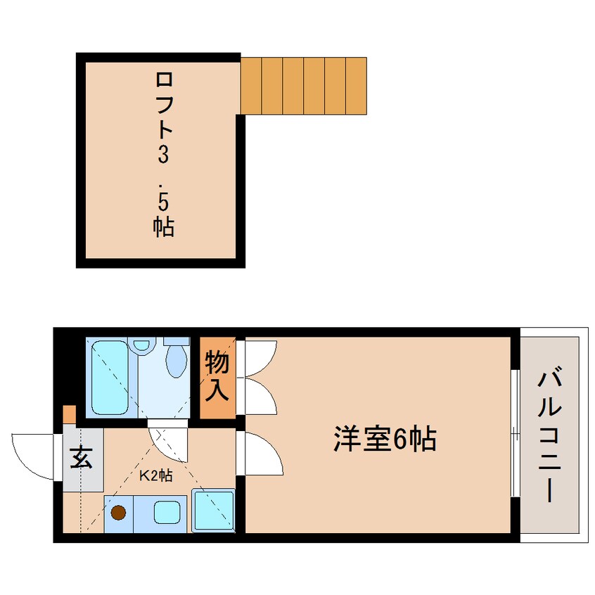 間取図 東海道本線/静岡駅 バス18分小鹿公民館前下車:停歩2分 1階 築32年