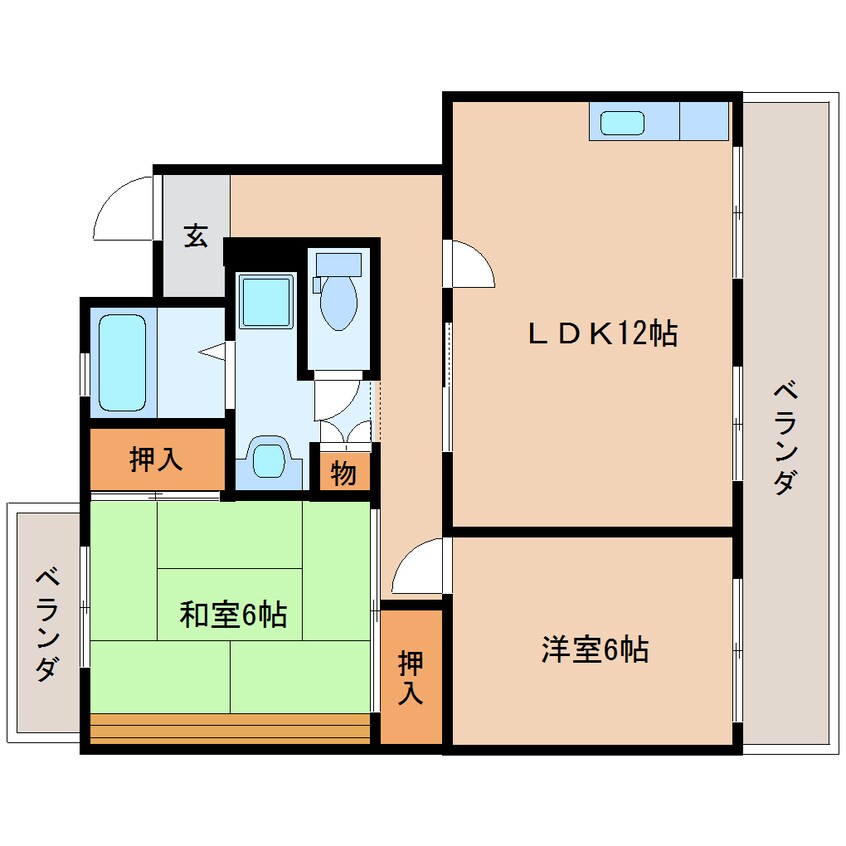 間取図 東海道本線/東静岡駅 徒歩24分 3階 築33年