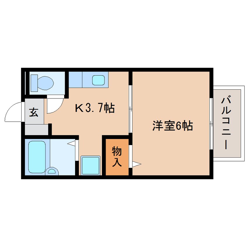 間取図 東海道本線/西焼津駅 徒歩12分 1階 築30年